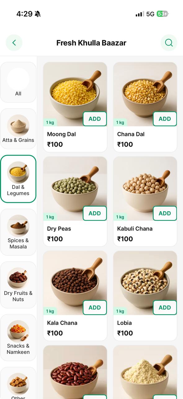 Fresh Khulla Baazar — Dal & Legumes